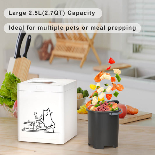 Pet Fresh Food Maker – All-in-One Dog & Cat Food Multicooker with Chopping & Cooking, Quiet & Odor-Free, 2.6 Quart Capacity, for Healthy Home-Cooked Meals
